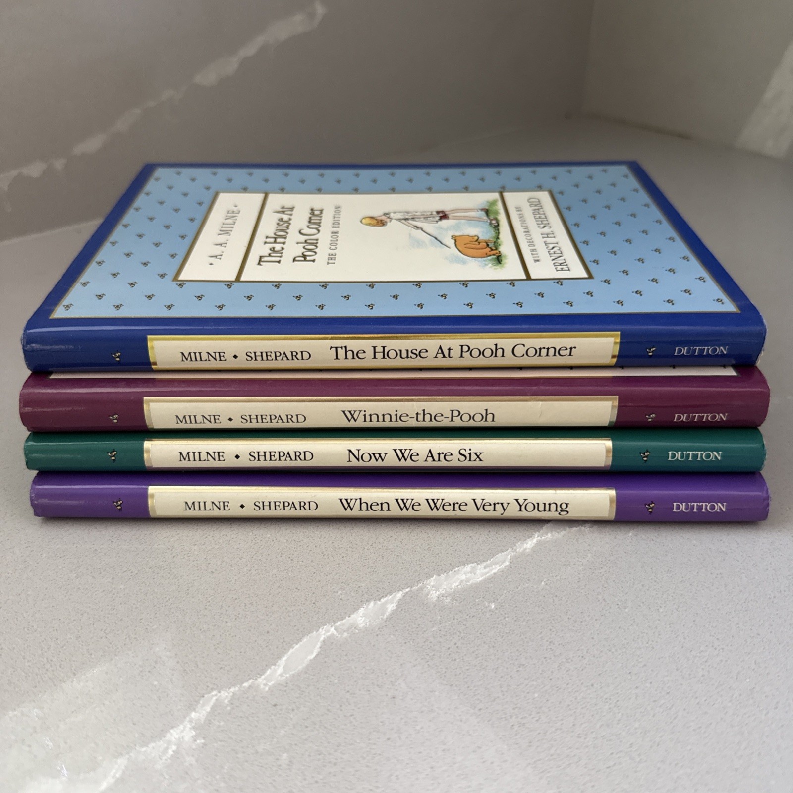 Vintage 1991-92 Set Of 4  Winnie the Pooh Library  A.A. Milne Dust Jackets NEW