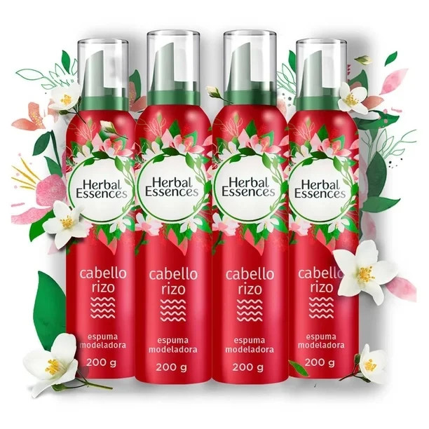 Herbal Essences 4pk Curl Boosting Mousse 200g each