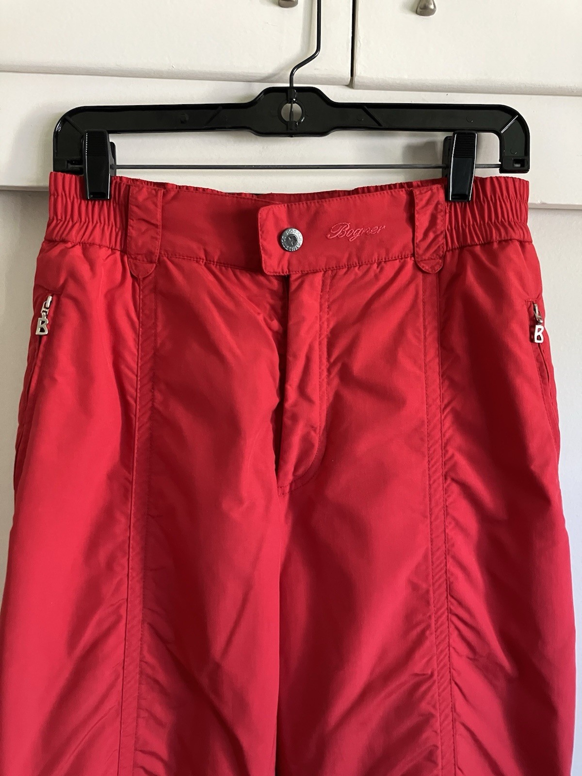 Vintage Bogner Athletics Red Zip Snow Ski Pants Size 12 Medium Premium