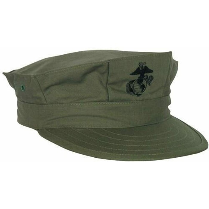 USMC Olive Drab Utility Cover - Marine Corps OD Green 8-Point Hat - USGI - USA USMC Olive Drab Utility Cover - Marine Corps OD Green 8-Point Hat - USGI - USA