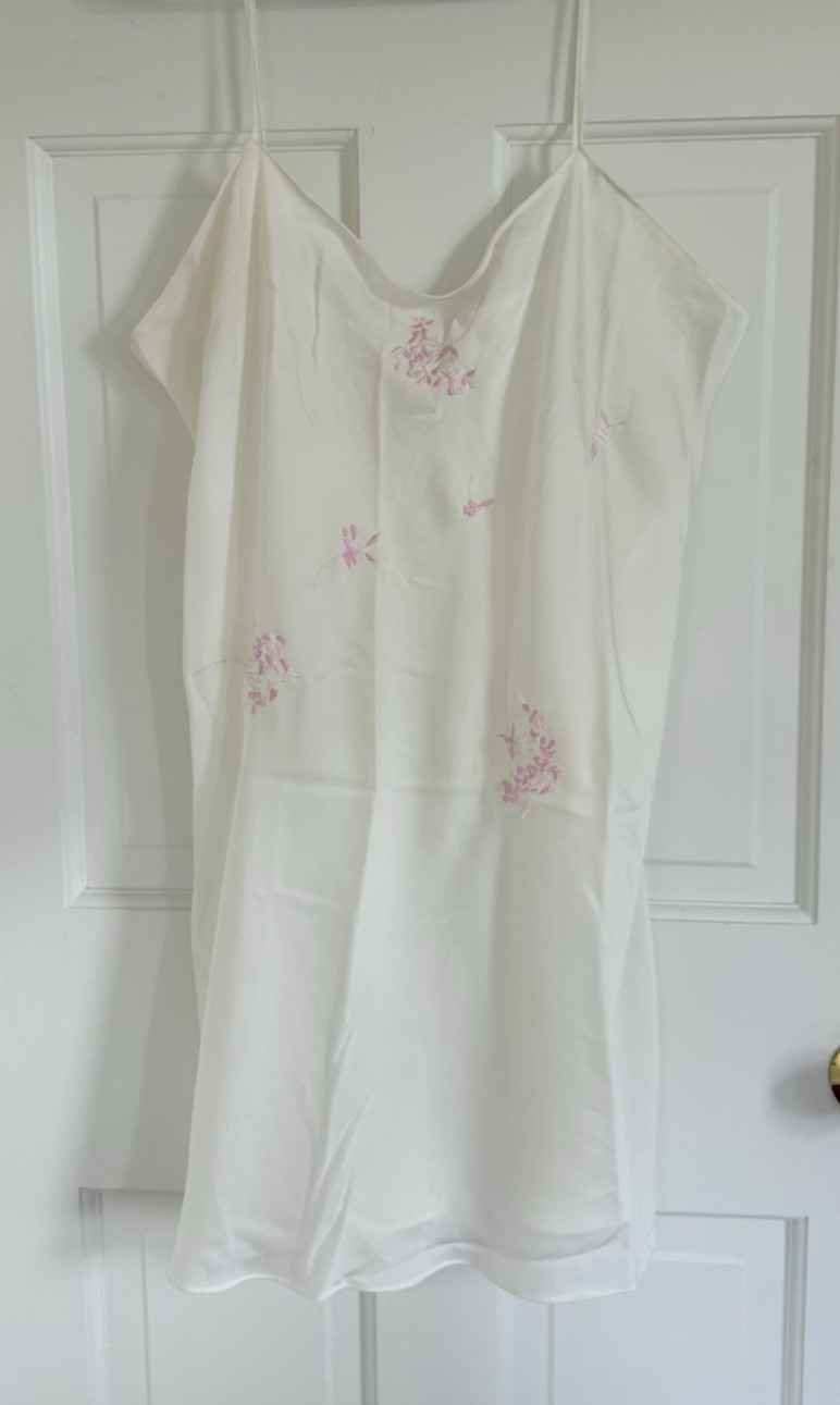 Vintage Natori Private Luxuries IVORY Silky Slip Adjustable Straps Lingerie XL Vintage Natori Private Luxuries IVORY Silky Slip Adjustable Straps Lingerie XL