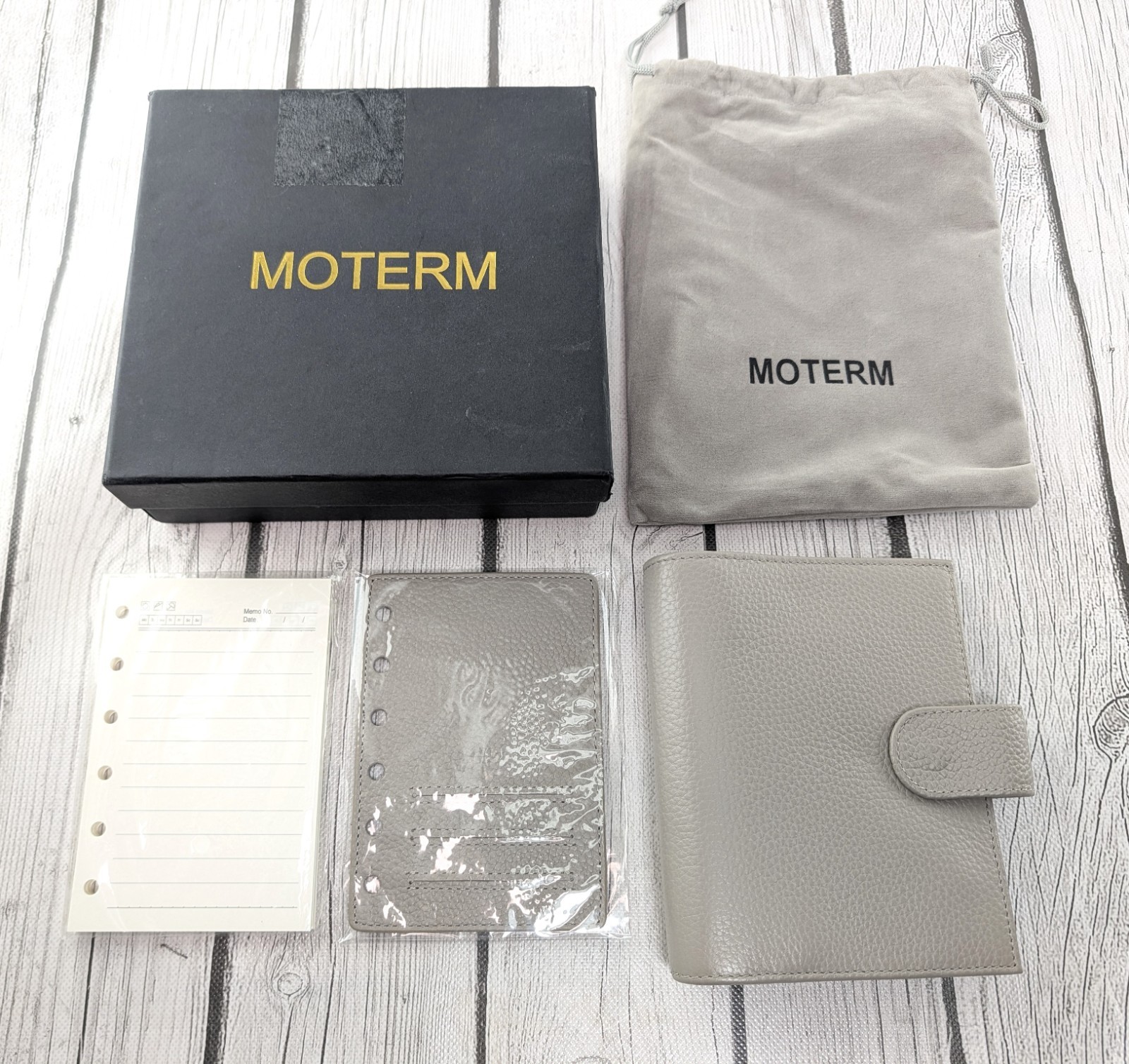 Moterm Pocket Planner Pebbled Gray 19mm Rings New Moterm Pocket Planner Pebbled Gray 19mm Rings New