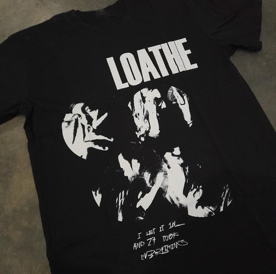 Vtg Loathe Band Music Lover Heavy Cotton Black Full Size Unisex Shirt