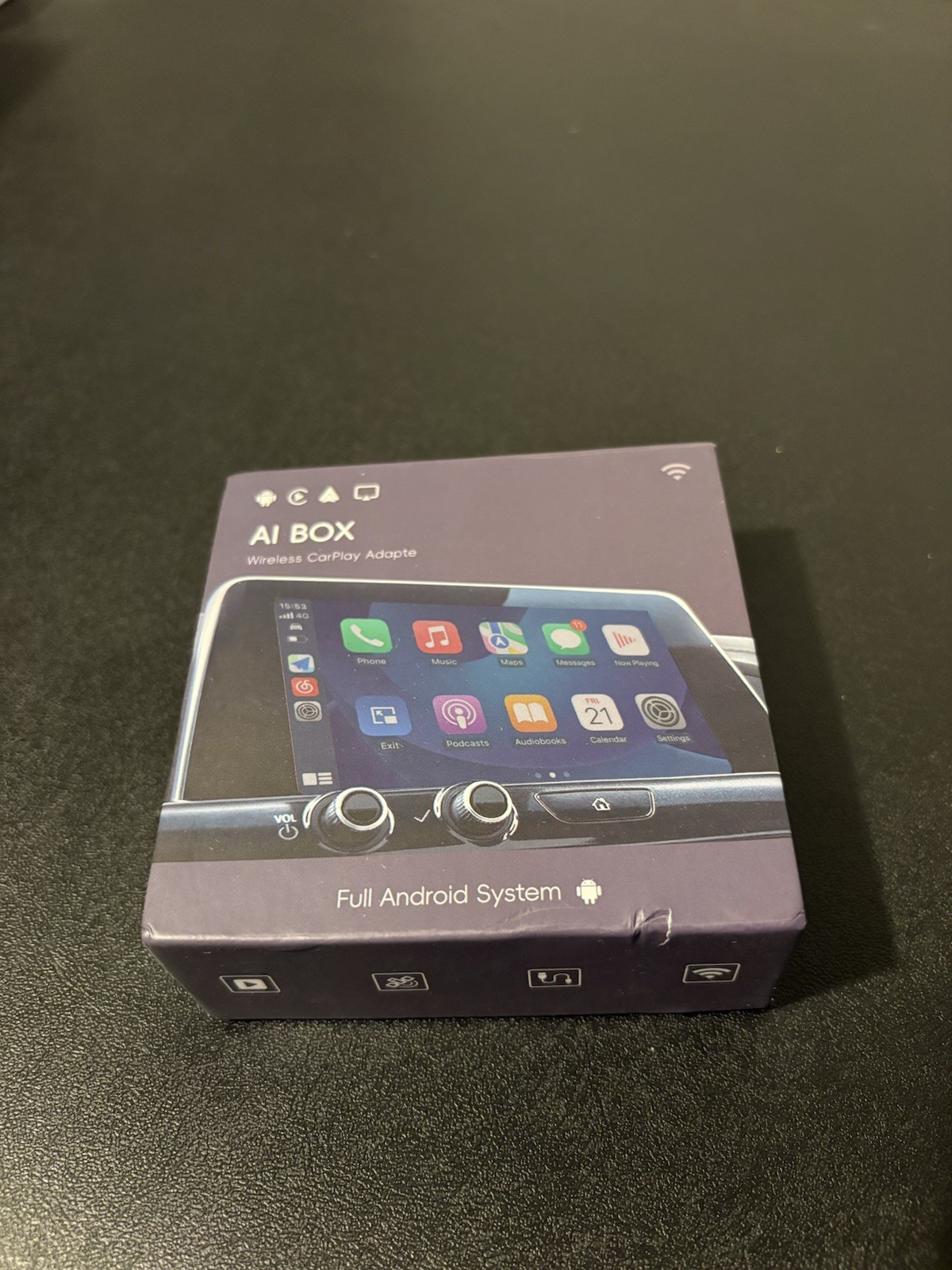 AI BOX Wireless CarPlay Adapter Android 13 System GPS Bluetooth Android Auto