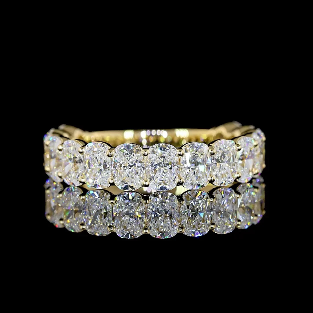 3.00Ct Cushion Cut Natural Diamond Eternity Wedding Band Stud 14K White Gold 3.00Ct Cushion Cut Natural Diamond Eternity Wedding Band Stud 14K White Gold