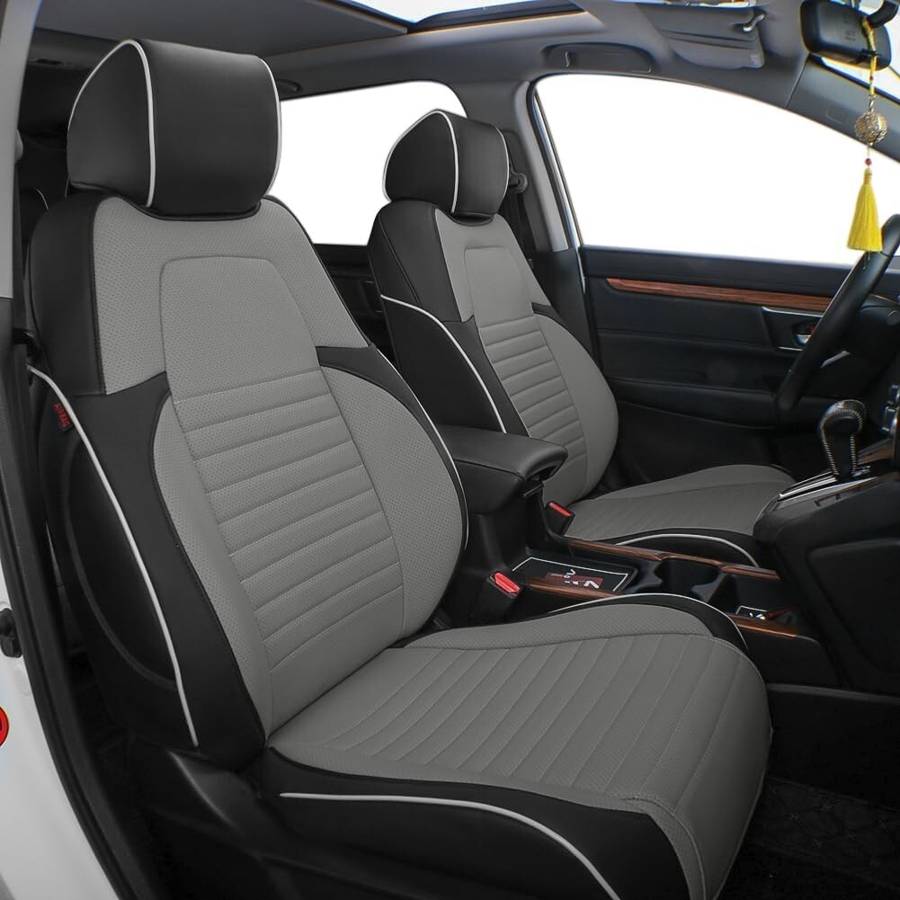 EKR Custom Fit CRV Leather Seat Cover for 2012-2026 CR-V 5-Seat Full Set Protect