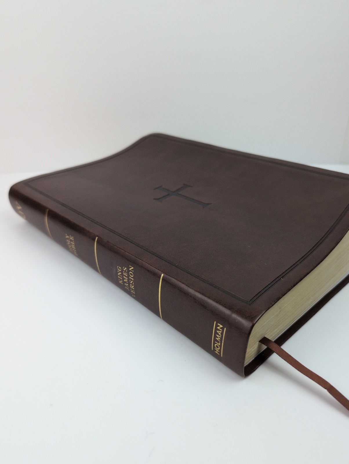 KJV Super Giant Print Reference Bible, Brown LeatherTouch, 2020, Holman KJV Super Giant Print Reference Bible, Brown LeatherTouch, 2020, Holman