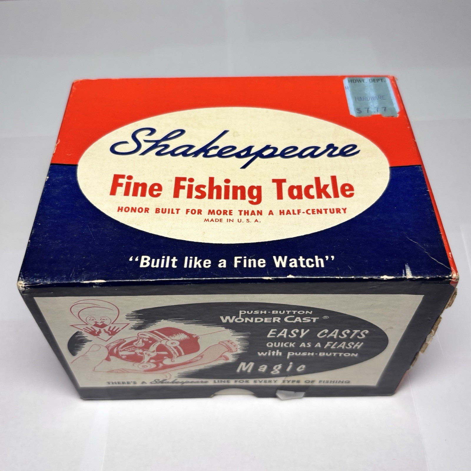 Vtg Shakespeare 1773 Star Drag Push Button Wonder Cast Fishing Reel EMPTY BOX