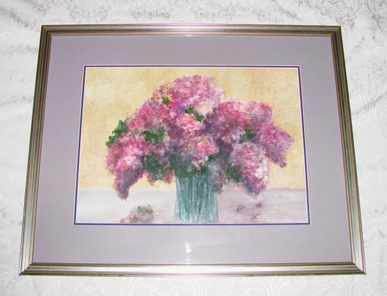 Original Floral Still Life Watercolor Painting Signed Late 20th Century Original Floral Still Life Watercolor Painting Signed Late 20th Century