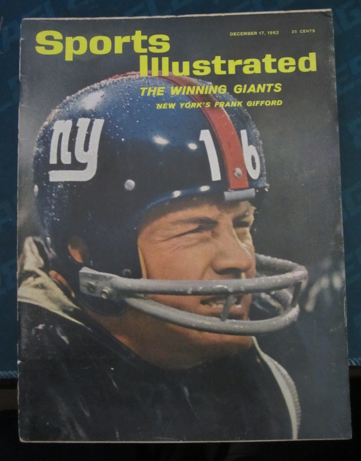 Sports Illustrated December 1962 Frank Gifford NY Giants No Label Newsstand Sports Illustrated December 1962 Frank Gifford NY Giants No Label Newsstand