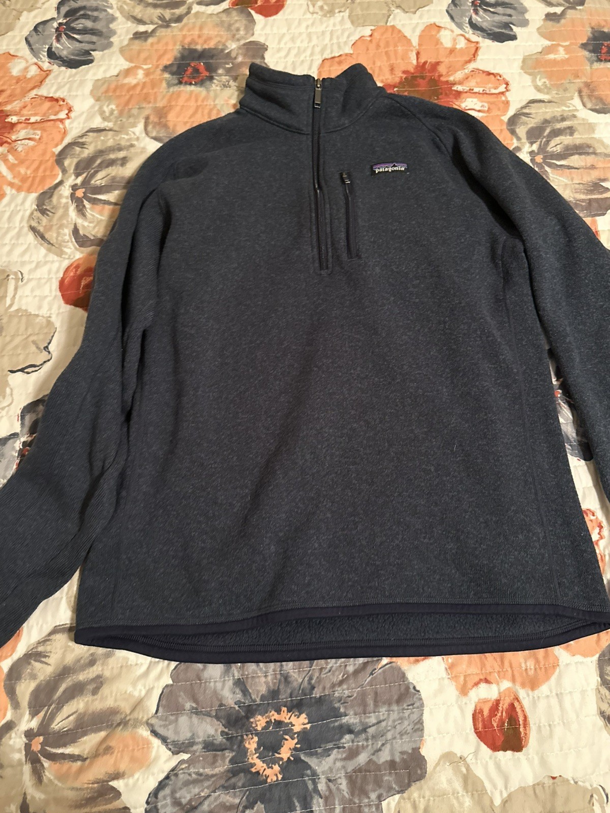 Patagonia Better Sweater Mens Large Dark Blue Jacket 1/4 Zip Fleece Pullover