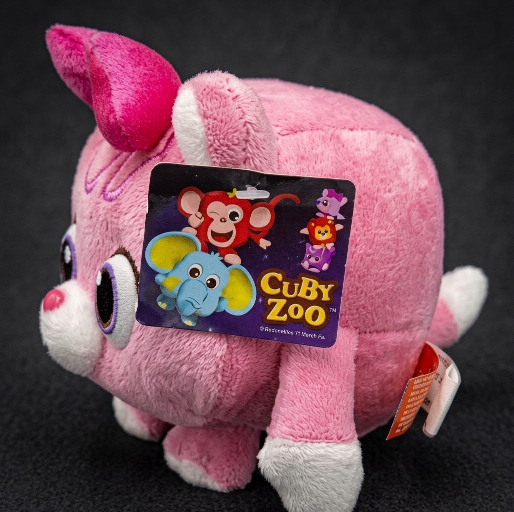 Aurora World Cuby Zoo Plush Pink Shasha Cat.