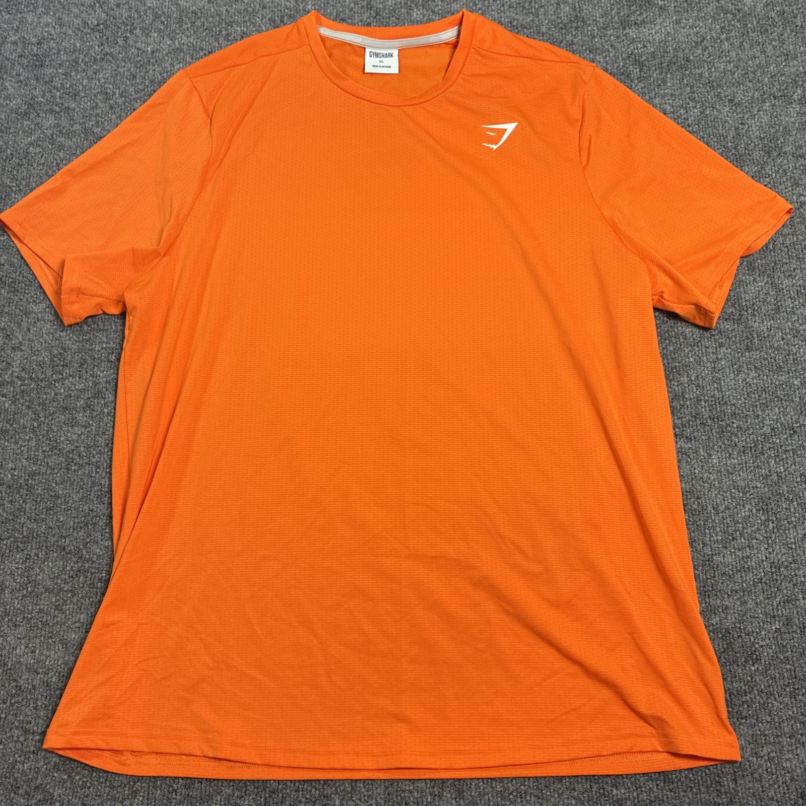 Gymshark Arrival T-Shirt Mens XL Orange Logo Slim Fit Lightweight Gym Tee