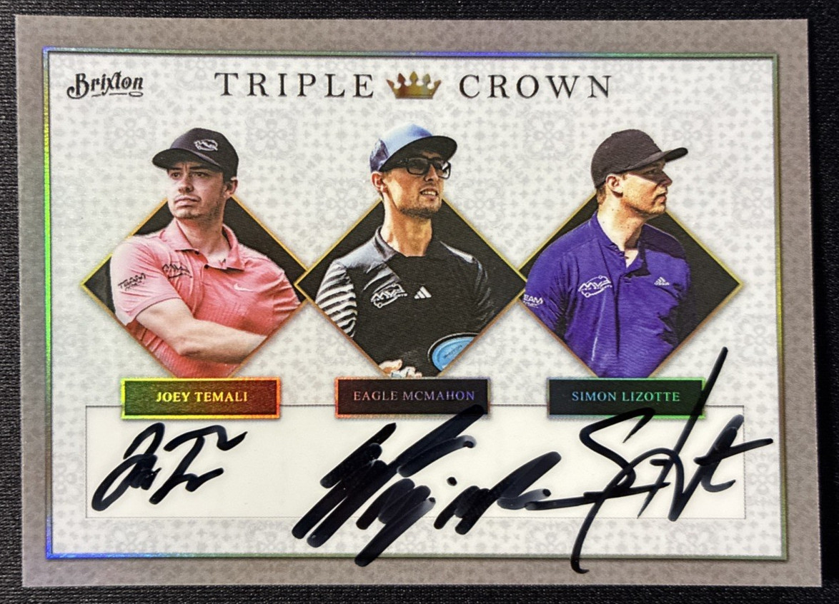 2025 Brixton Titanium Triple Crown Simon Lizotte Eagle McMahon Joey Temali Auto 2025 Brixton Titanium Triple Crown Simon Lizotte Eagle McMahon Joey Temali Auto