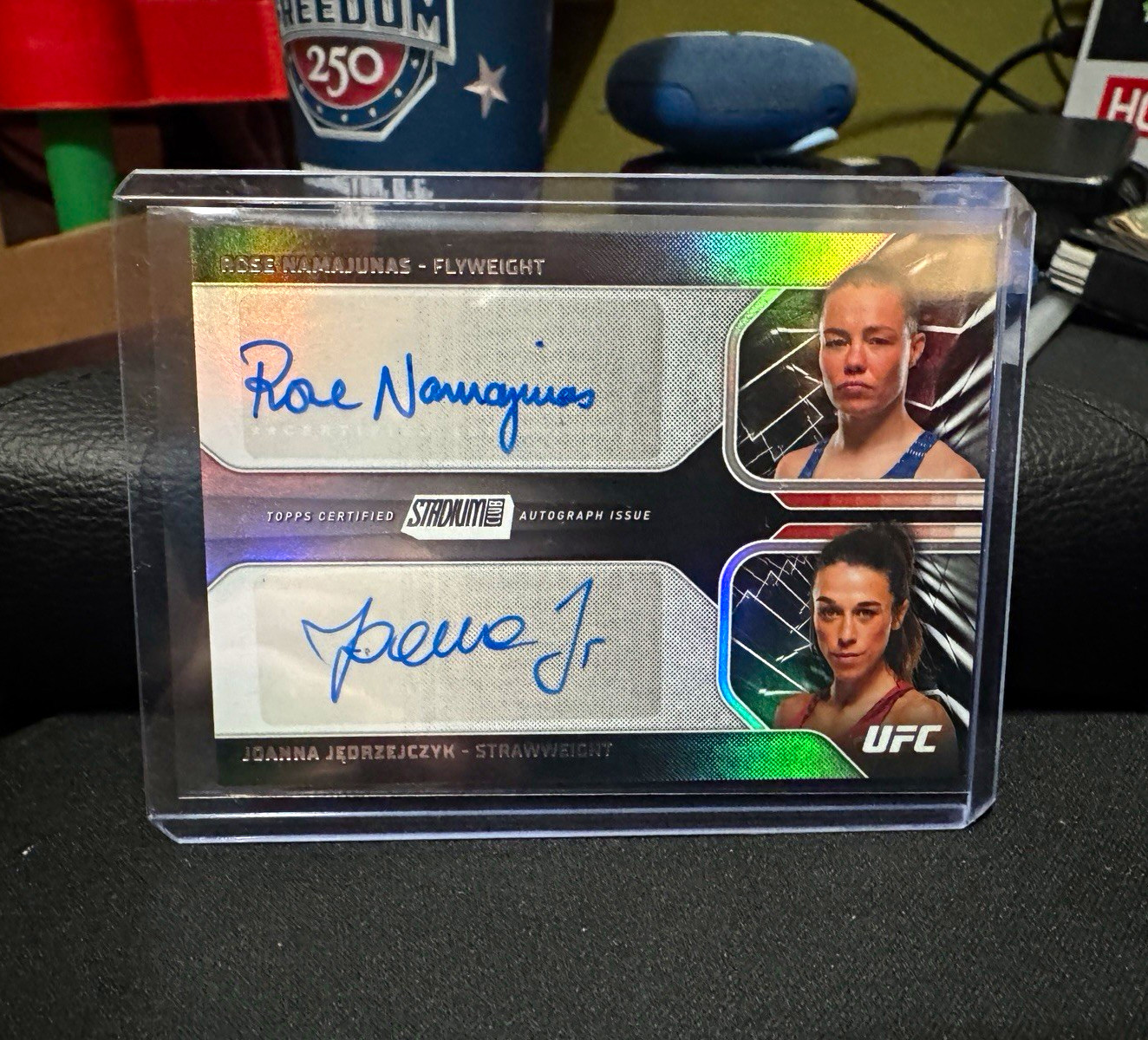 2026 Topps Stadium Club UFC DA-NJ Dual Autograph Rose Namajunas Jedrzejczyk