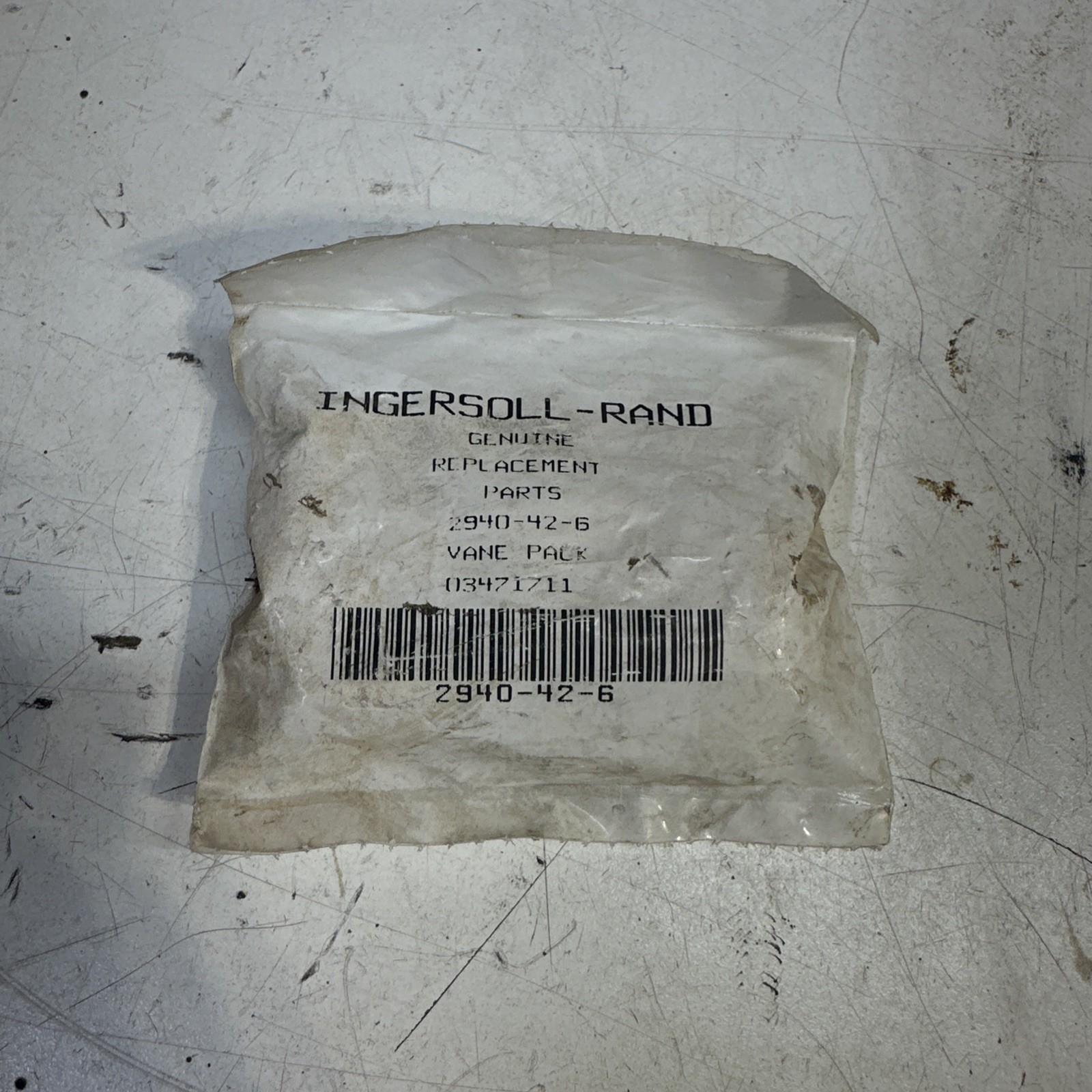 INGERSOLL RAND 2940-42-6 / 2940426 (BRAND NEW) Still In Bag Air Vane Pack