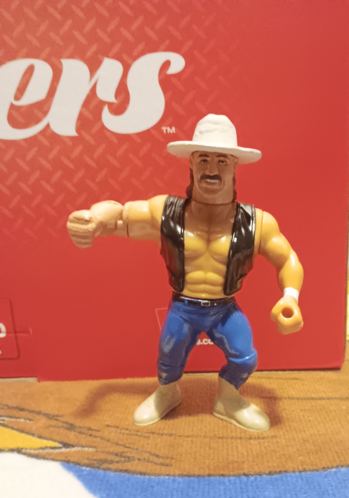 CUSTOM 1994 Hasbro BART GUNN OF THE SMOKING GUNNS WWF SERIES 11 GREEN CARD  RARE