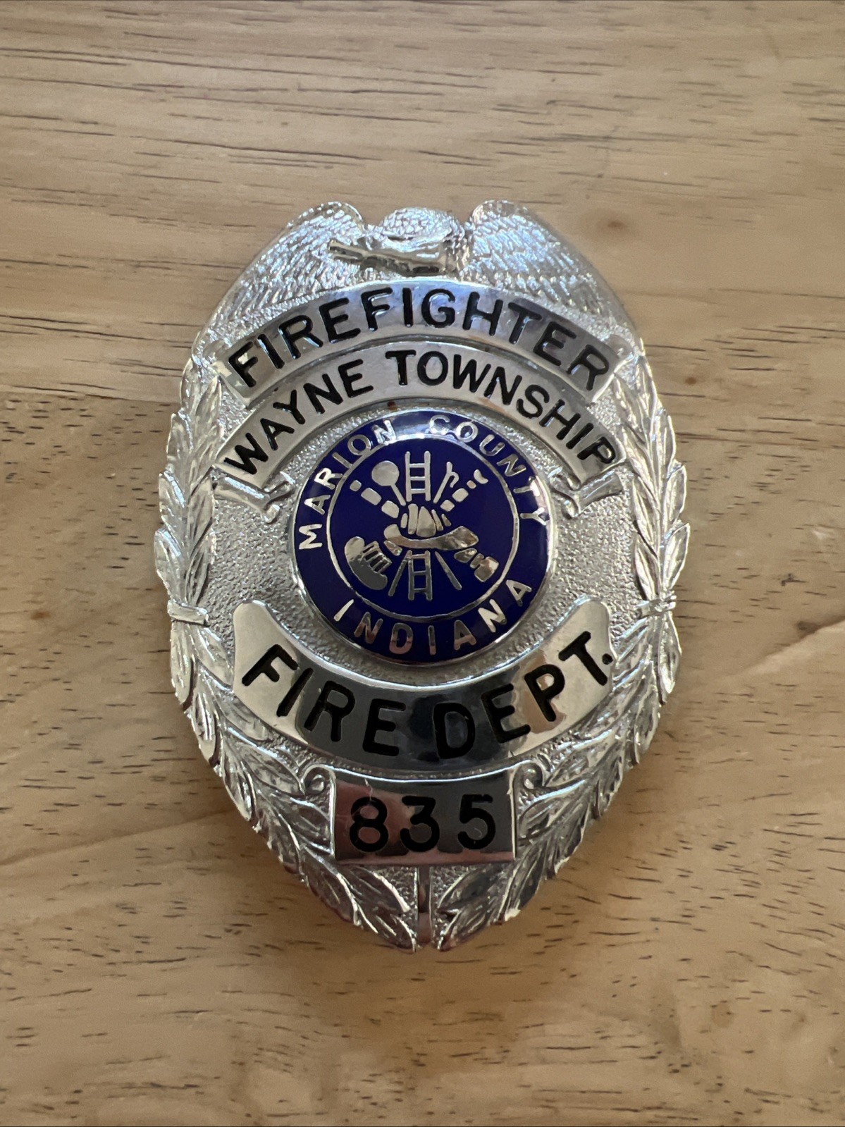 Obsolete Vintage Wayne Township Fire Dept Pin  #835 Marion County Indiana Indy.