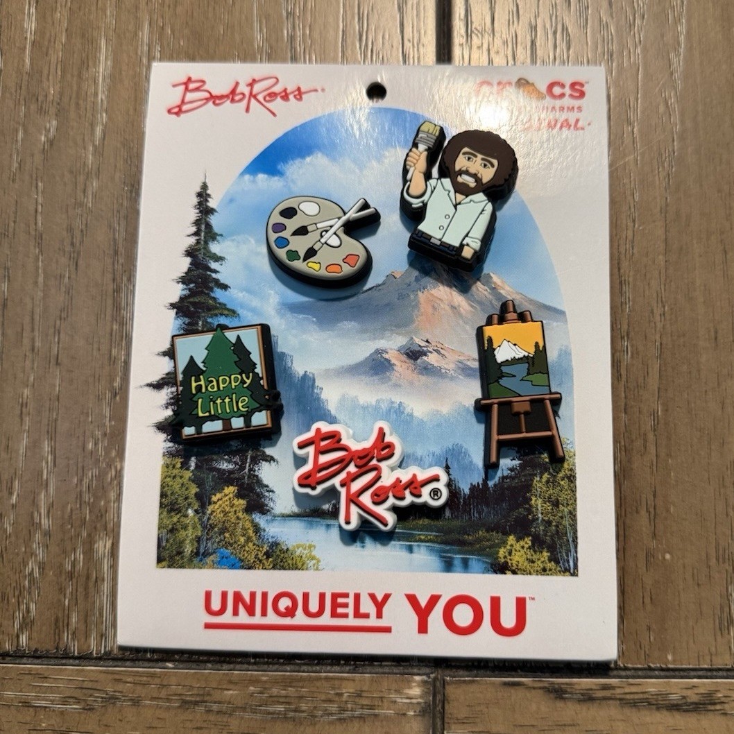 Crocs Jibbitz Charms Bob Ross Uniquely You 5-Pack Set