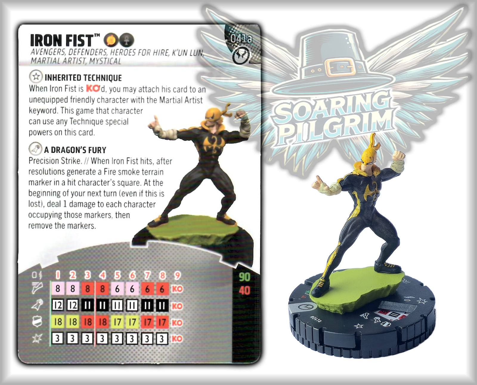 Marvel Heroclix IRON FIST - 041a - RARE Thunderbolts Set
