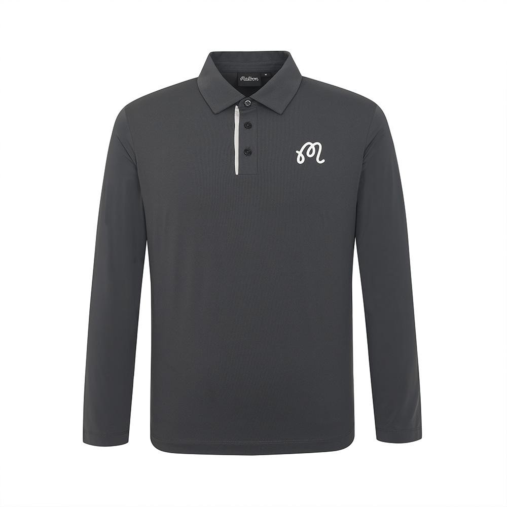 Genuine Malbon Golf Ice Polo Shirt CHARCOAL (MAN)