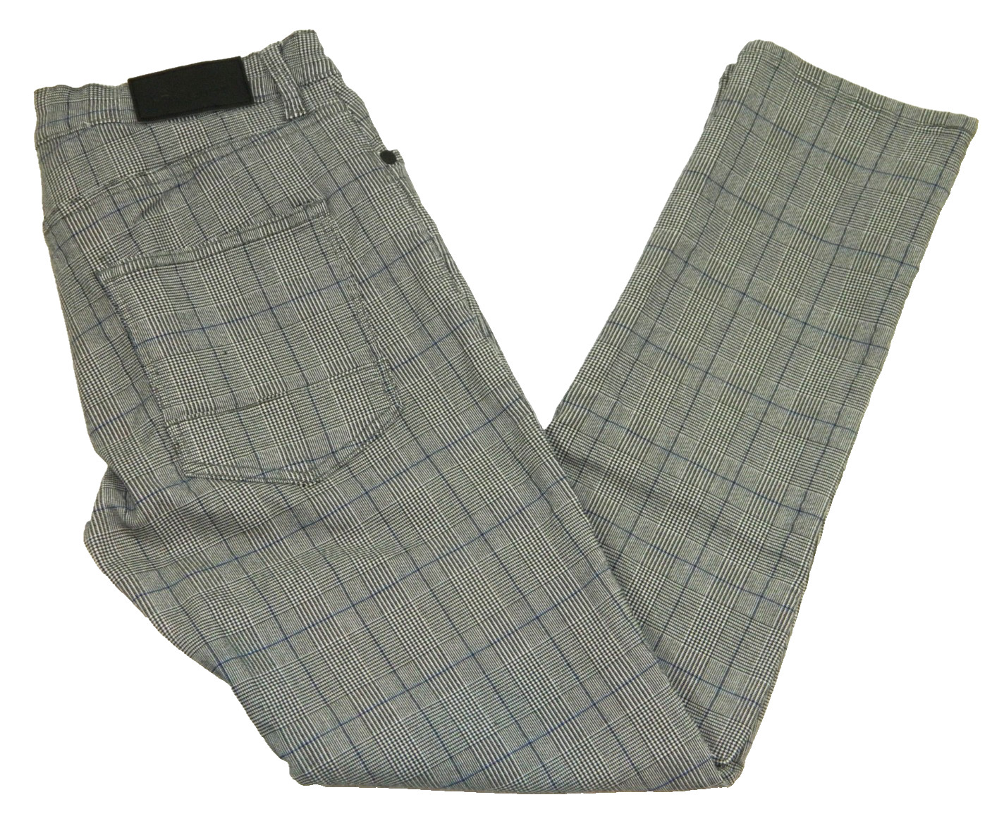 Men\'s Plaid Jeans Fried Denim Stretchy B&W Mistagged measured size 28x28 Men\'s Plaid Jeans Fried Denim Stretchy B&W Mistagged measured size 28x28