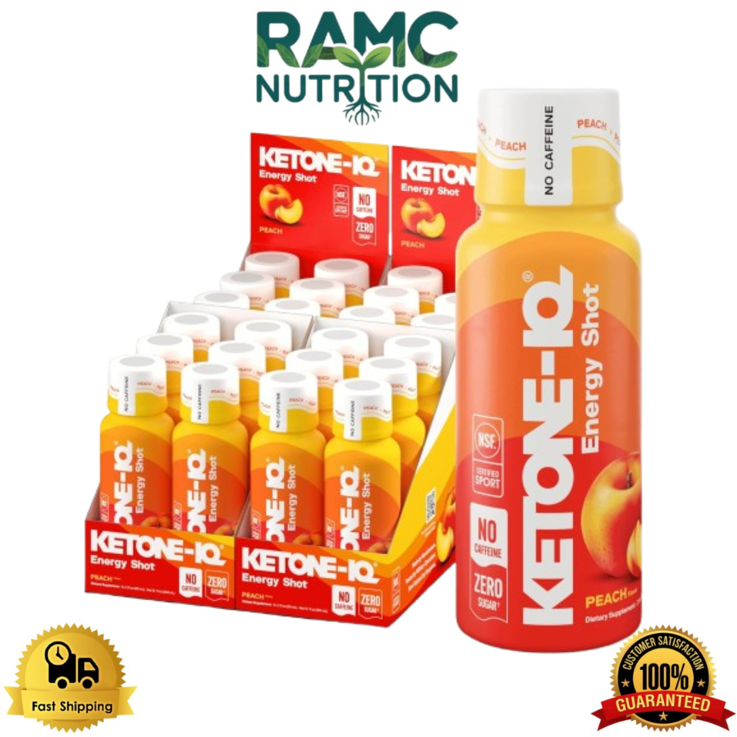 Ketone IQ No Caffeine Exogenous Ketones Energy Shots, Sugar Free - 24 Pack (4x6) Ketone IQ No Caffeine Exogenous Ketones Energy Shots, Sugar Free - 24 Pack (4x6)