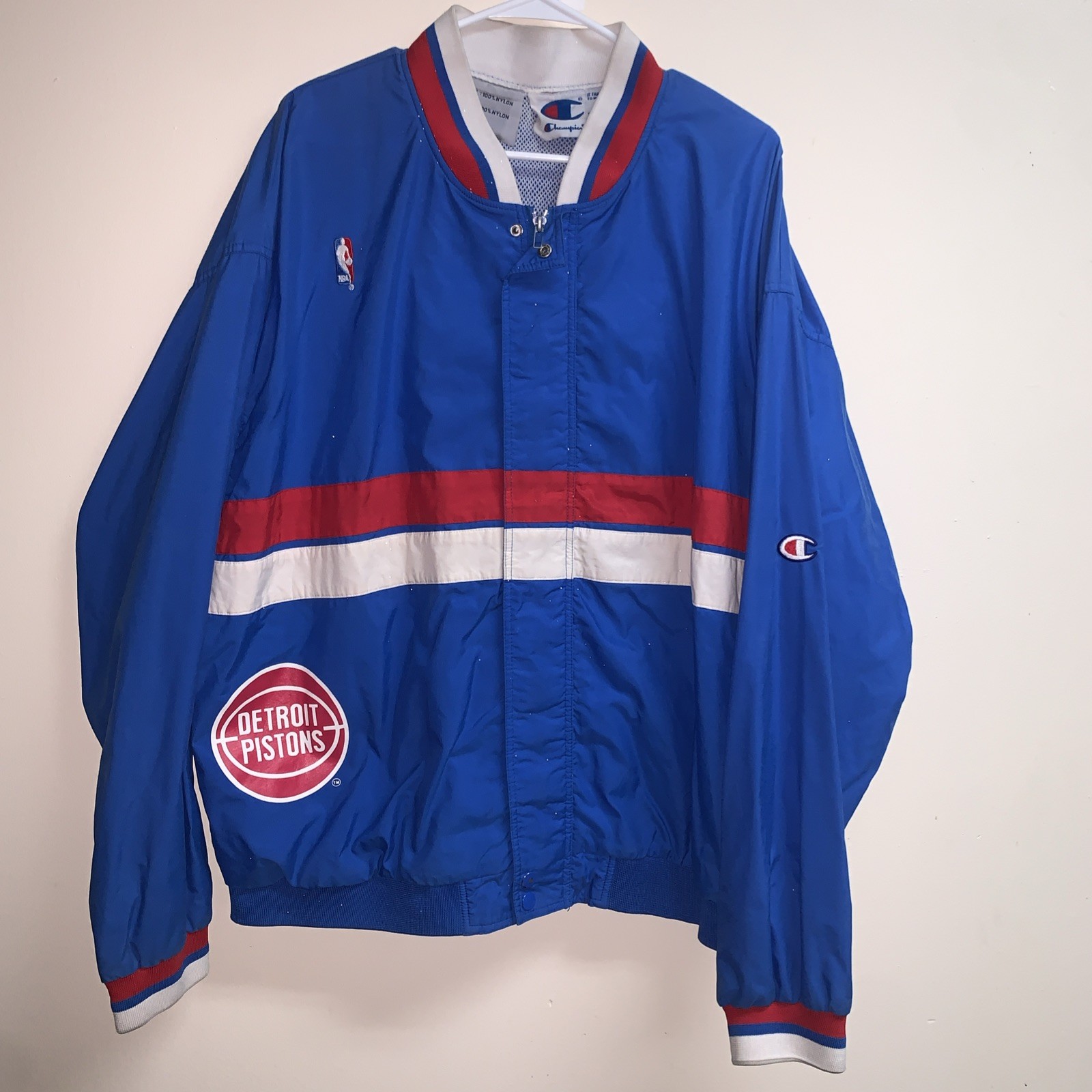 Vintage Detroit Pistons Warm Up Jacket NBA Authentic XXL Champion Bad Boys