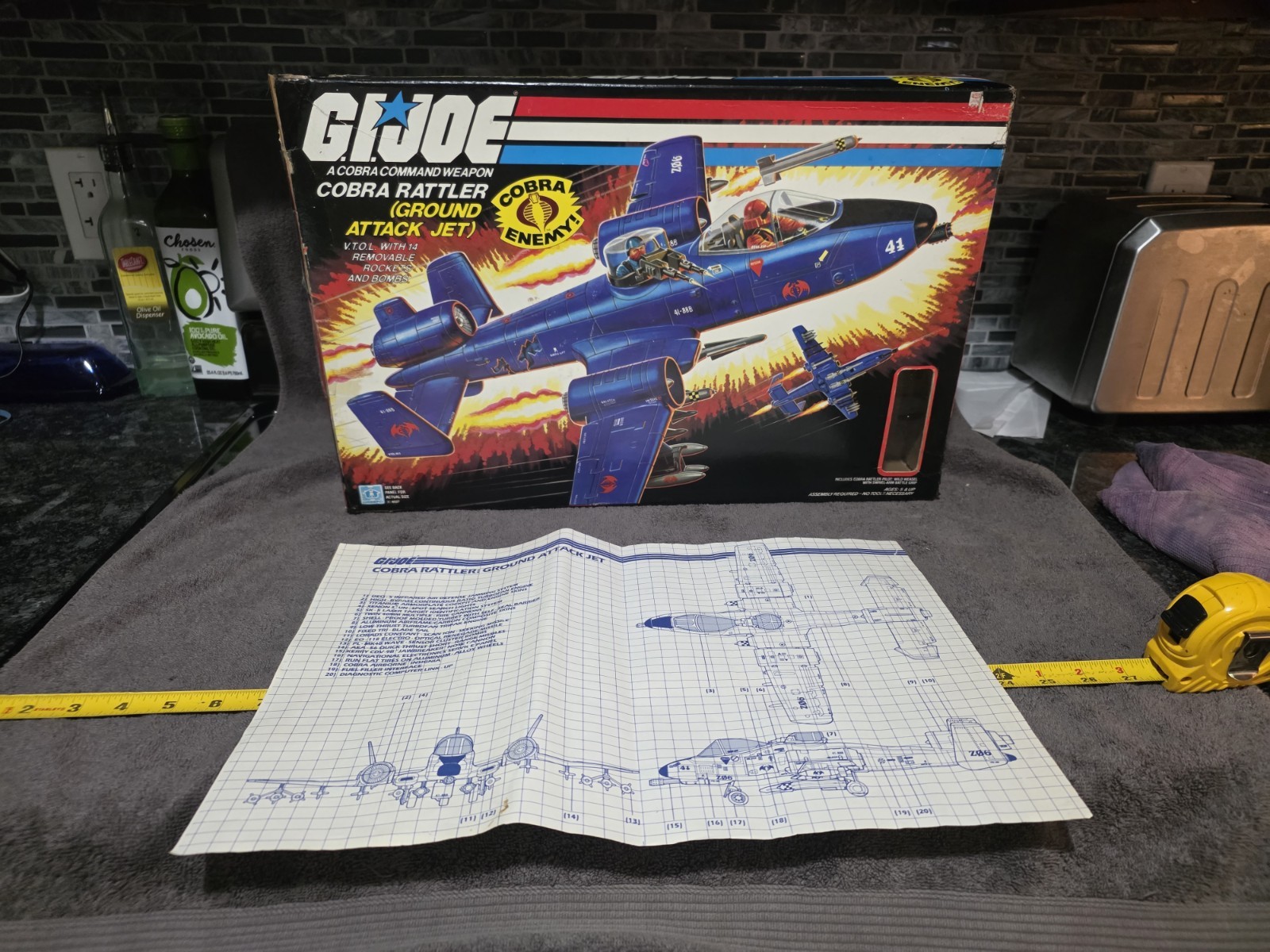 1984 GI JOE COBRA RATTLER ORIGINAL BOX AND INSTRUCTIONS ONLY