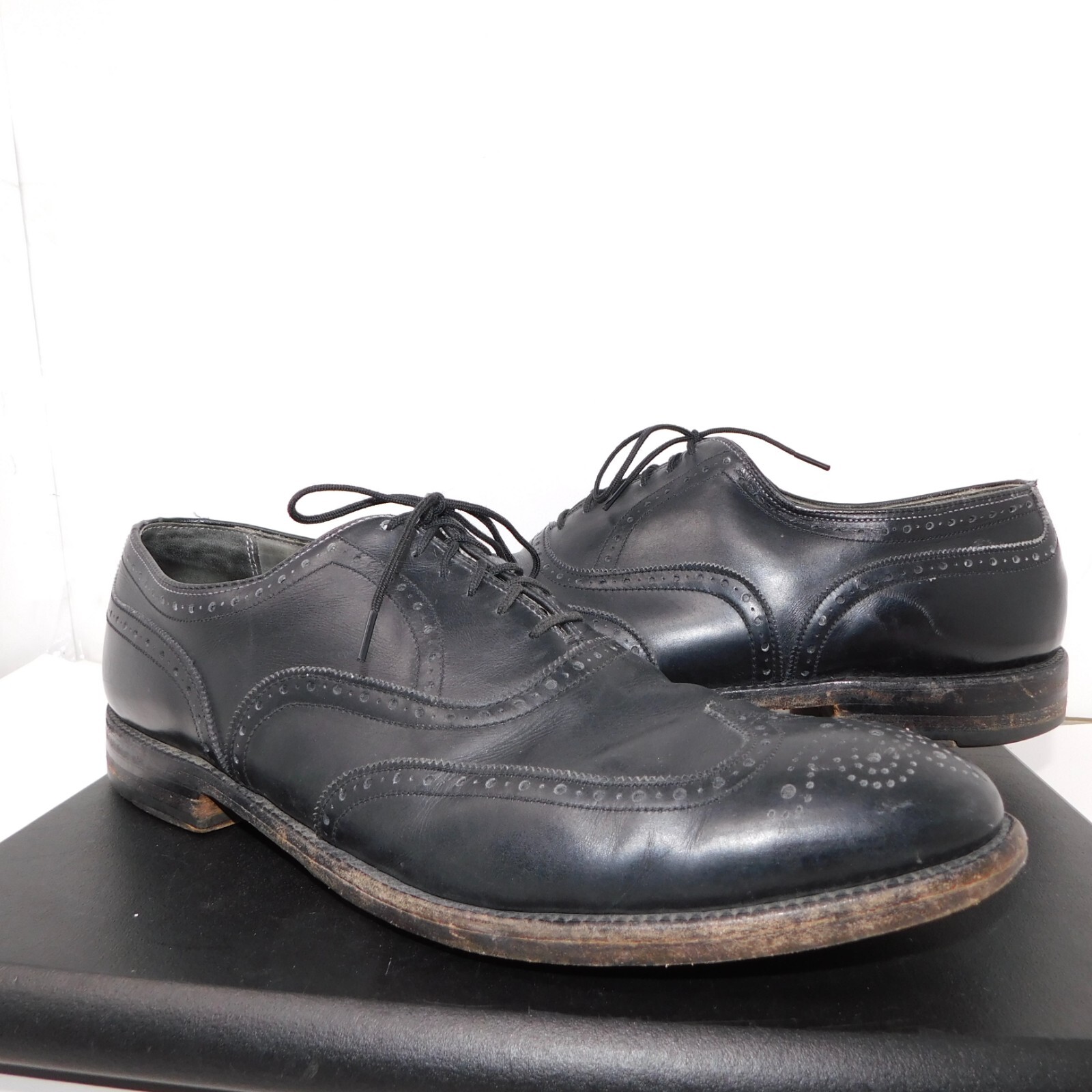 VTG Cordwainer Wright Mens 10.5 D Leather Brogue Wingtip Black Shoe 7091040 VTG Cordwainer Wright Mens 10.5 D Leather Brogue Wingtip Black Shoe 7091040