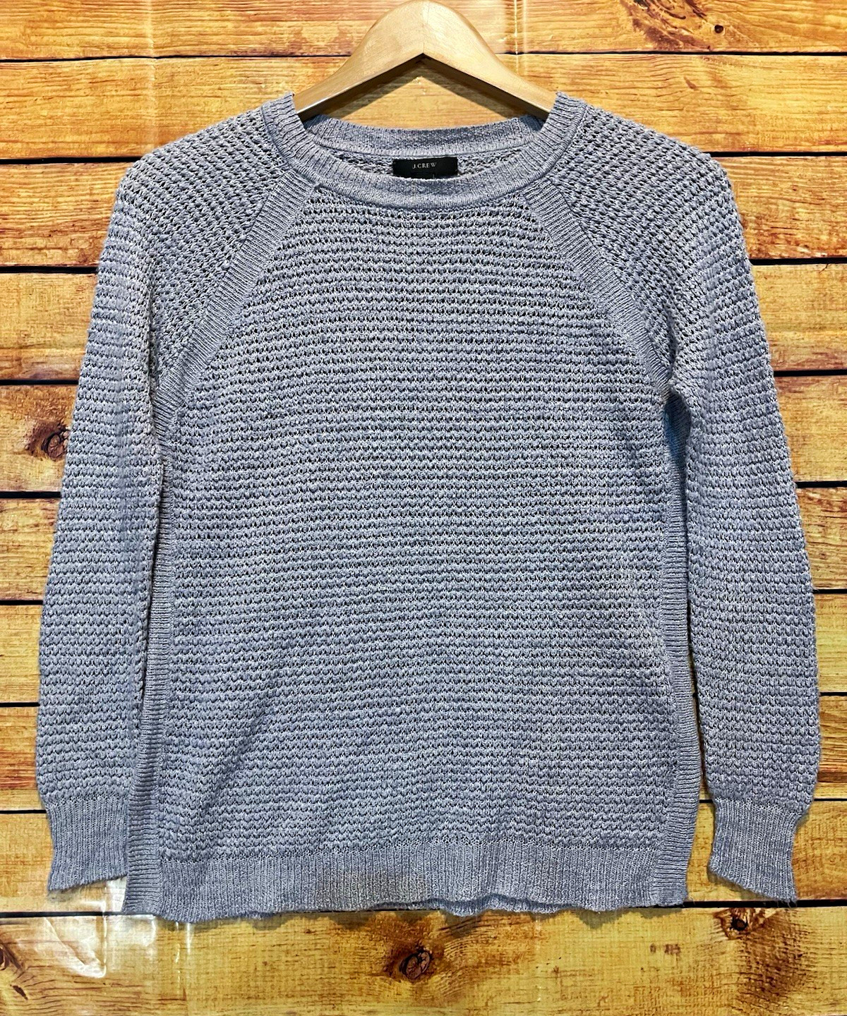 J.CREW Gray Knit Solid Crew Neck Long Sleeve Pullover Sweater Women XS J.CREW Gray Knit Solid Crew Neck Long Sleeve Pullover Sweater Women XS