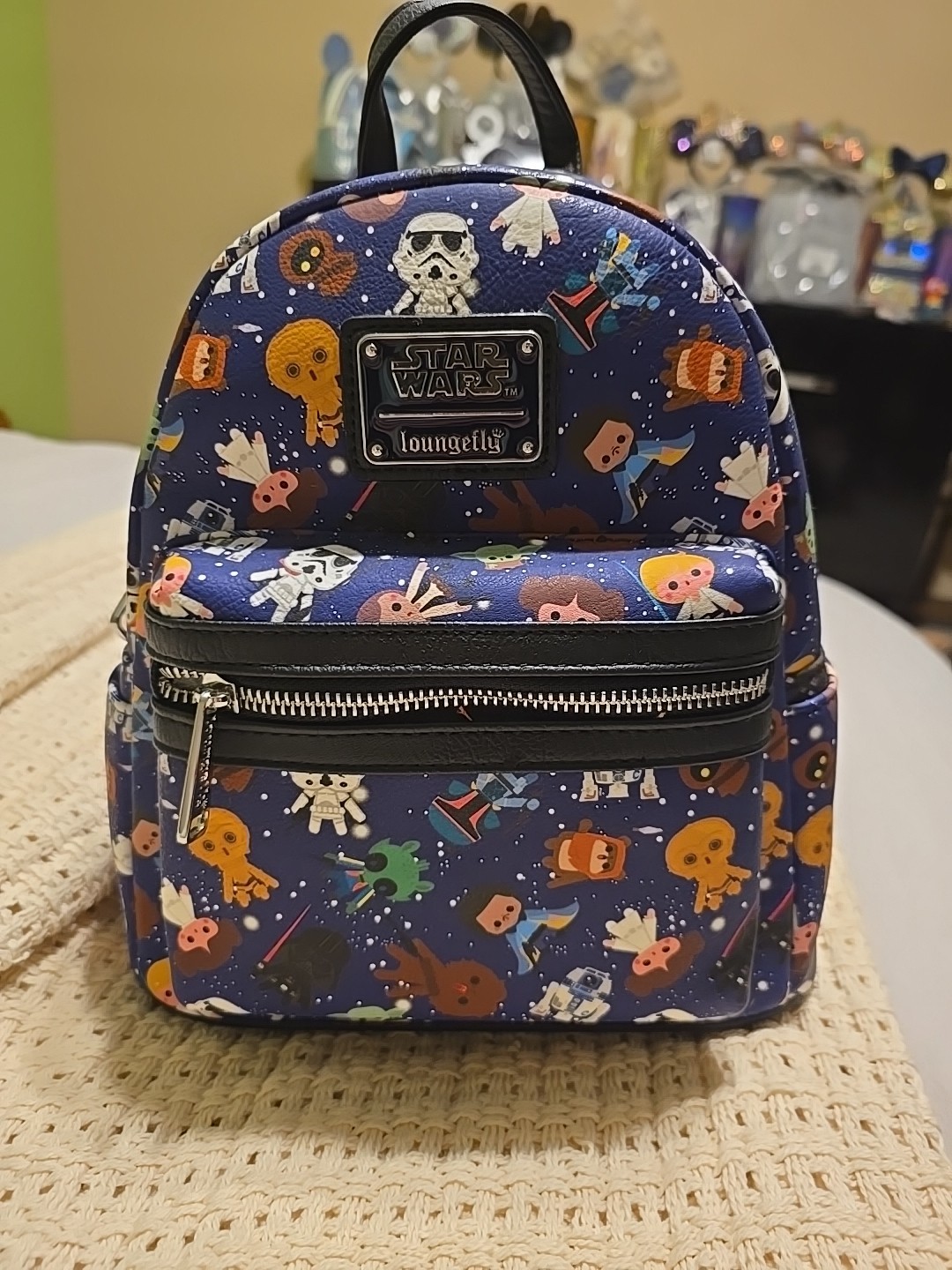 Disney Parks Star Wars Chibi Characters Loungefly Mini Backpack NWT