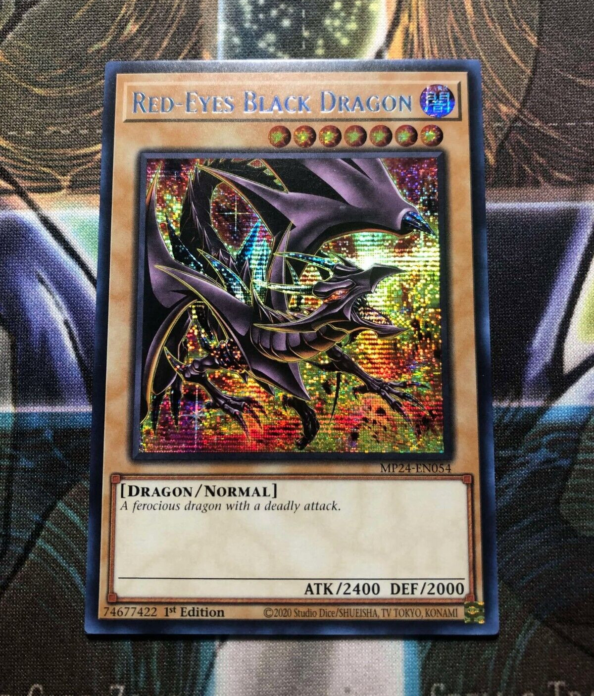 *** RED-EYES BLACK DRAGON *** PRISMATIC SECRET RARE MP24-EN054 (MINT) YUGIOH