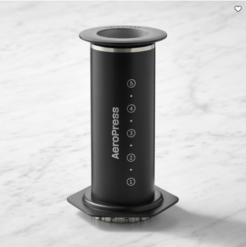 AeroPress Stainless Steel Coffee Press - Color Stainless Steel/Black AeroPress Stainless Steel Coffee Press - Color Stainless Steel/Black