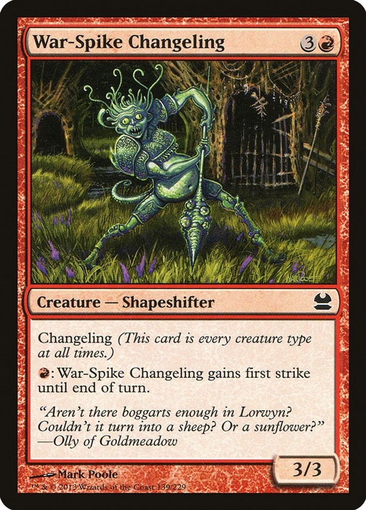 War-Spike Changeling - 139 - LP - Modern Masters War-Spike Changeling - 139 - LP - Modern Masters