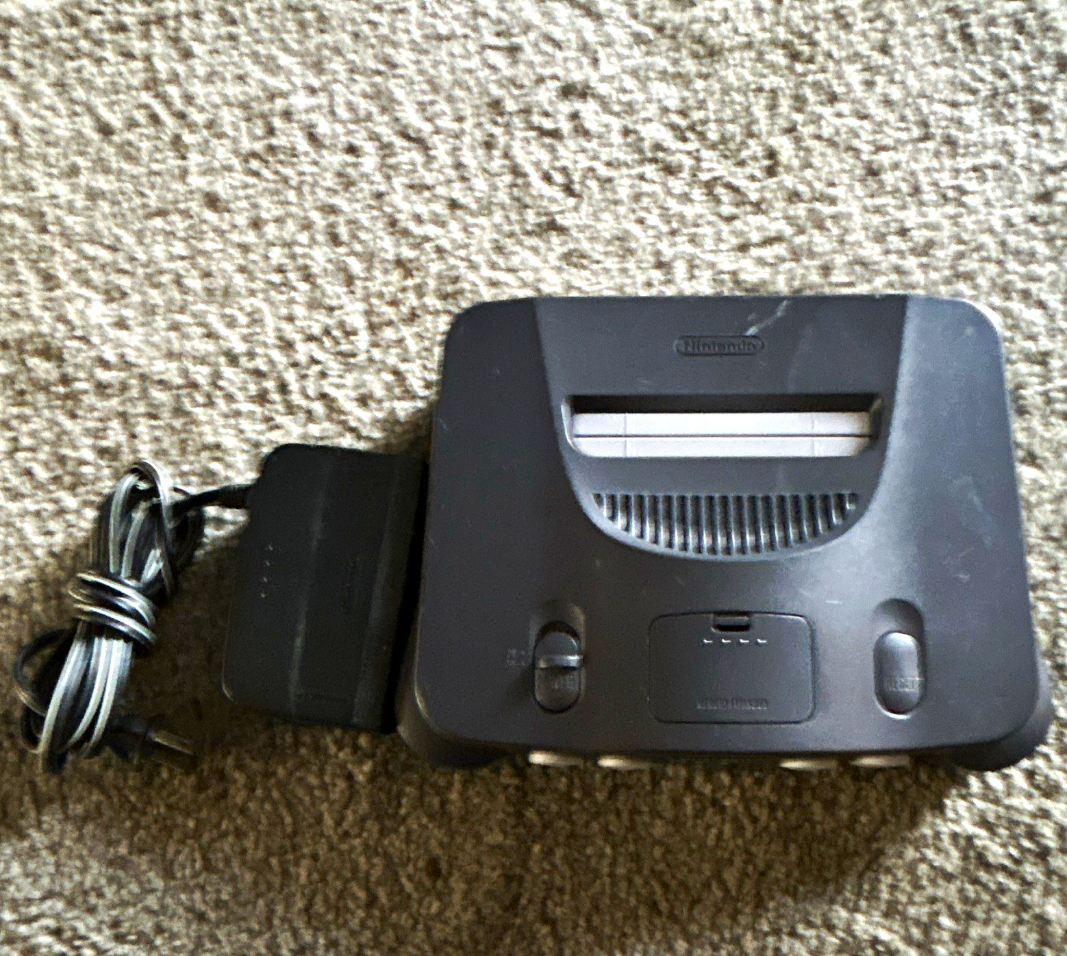 Nintendo 64 Home Console Gray NUS-001(USA) NTSC-U/C w/Power Adapter TESTED