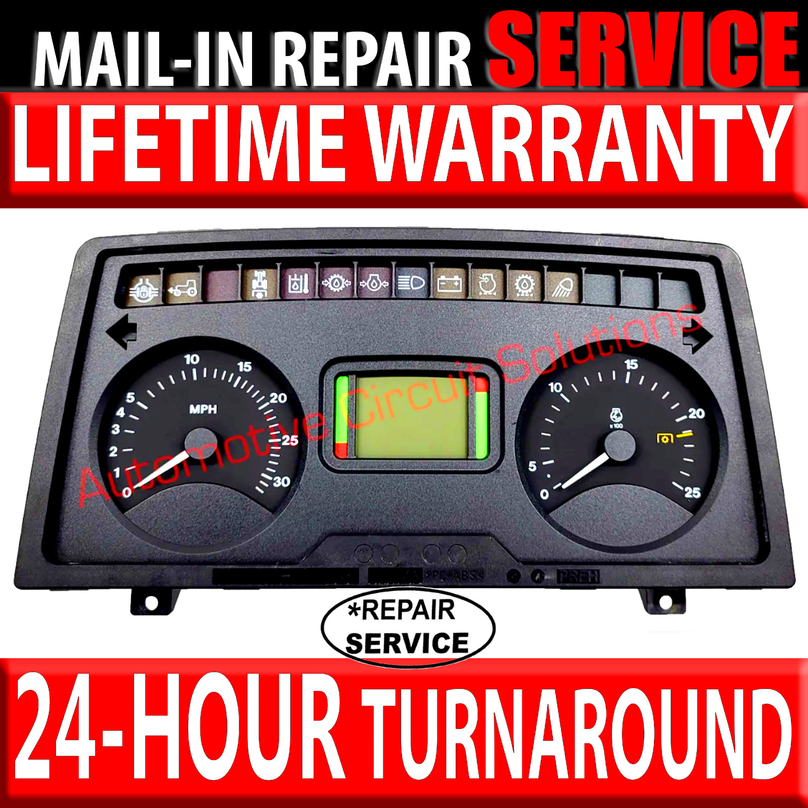 2001-2009 JOHN DEERE 6000 / 7000 Instrument Cluster LCD Display [REPAIR SERVICE]