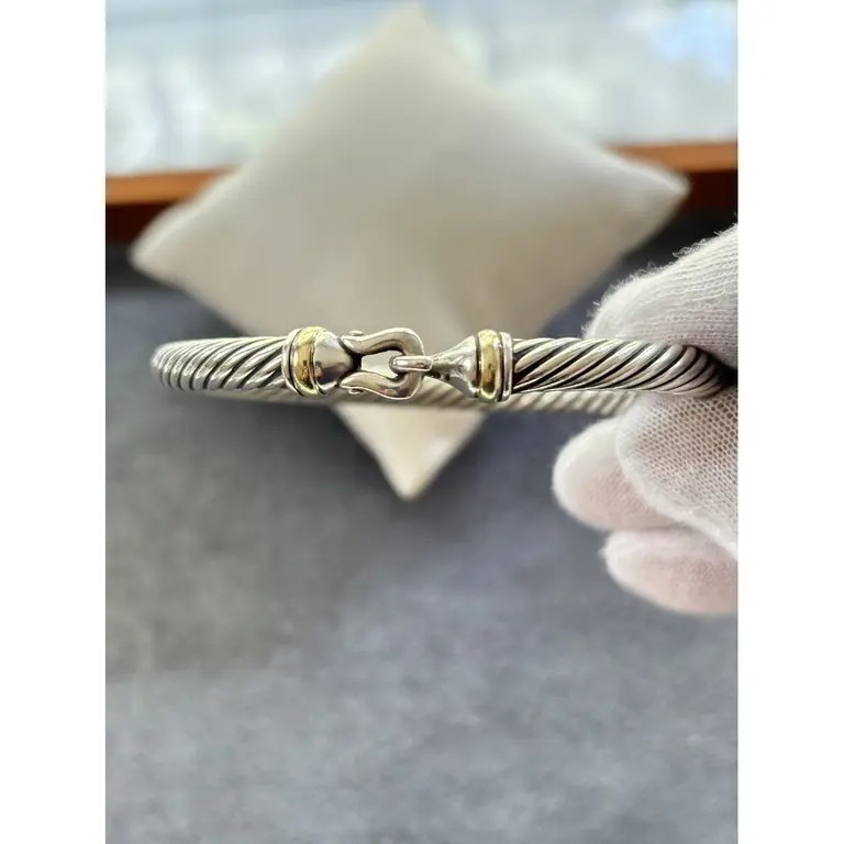 David Yurman 5mm Cable Flex 925 Sterling Silver Buckle Bracelet David Yurman 5mm Cable Flex 925 Sterling Silver Buckle Bracelet