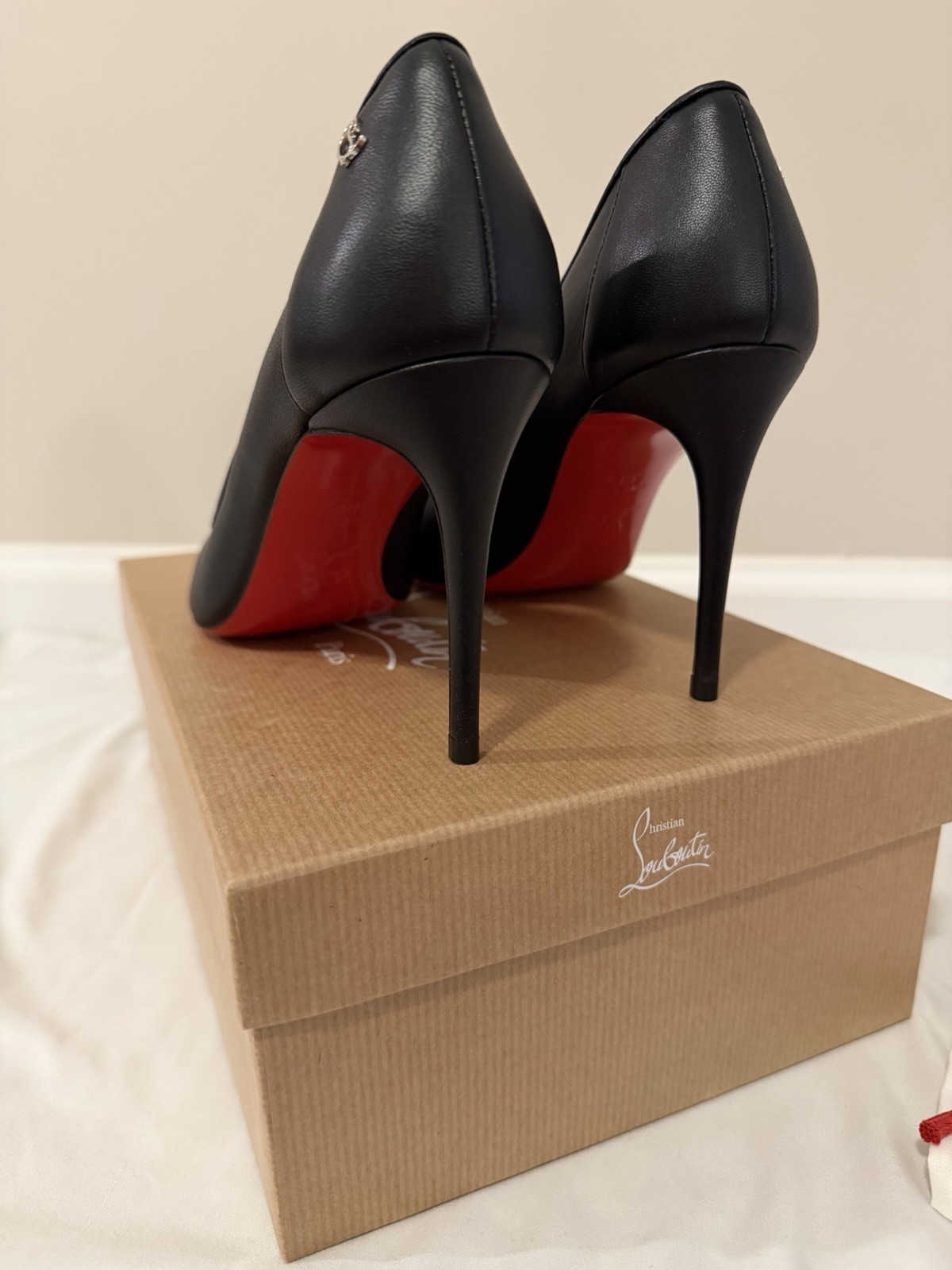 New Christian Louboutin Sporty Kate 85 Black Nappa Size 38.5 US 8 New Christian Louboutin Sporty Kate 85 Black Nappa Size 38.5 US 8