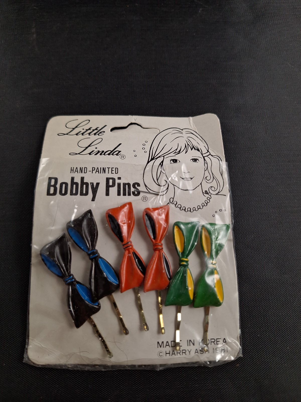 NOS Vtg 1960's Little Linda Hair Barrette *6* Hand Painted Bow Bobby Pins *1-KT NOS Vtg 1960's Little Linda Hair Barrette *6* Hand Painted Bow Bobby Pins *1-KT
