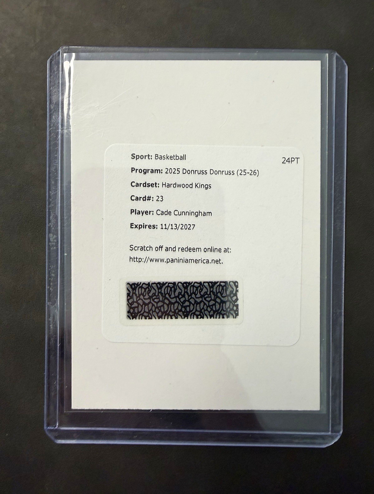 Panini 2025-26 Donruss Hardwood Kings Auto /25 Cade Cunningham #23 Redemption 