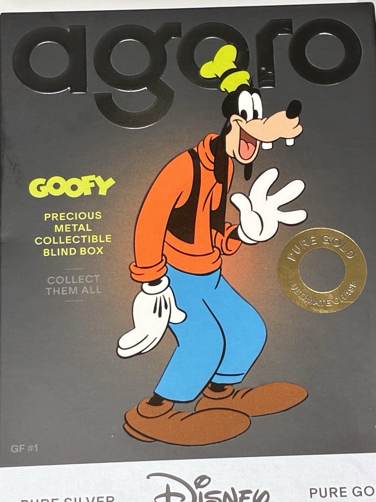 Agoro Disney Goofy 1/2 oz Silver Color Tier 1 #1067/3485