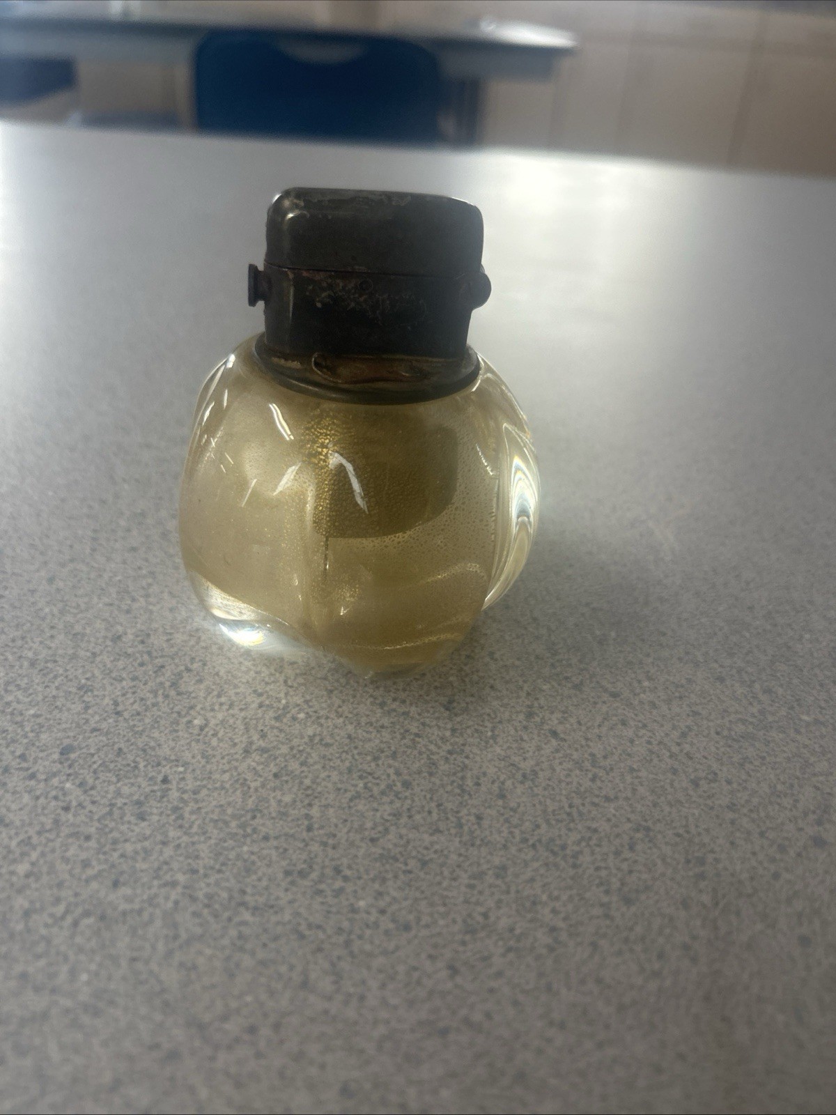 Vintage Murano Amber Glass Table Lighter Vintage Murano Amber Glass Table Lighter