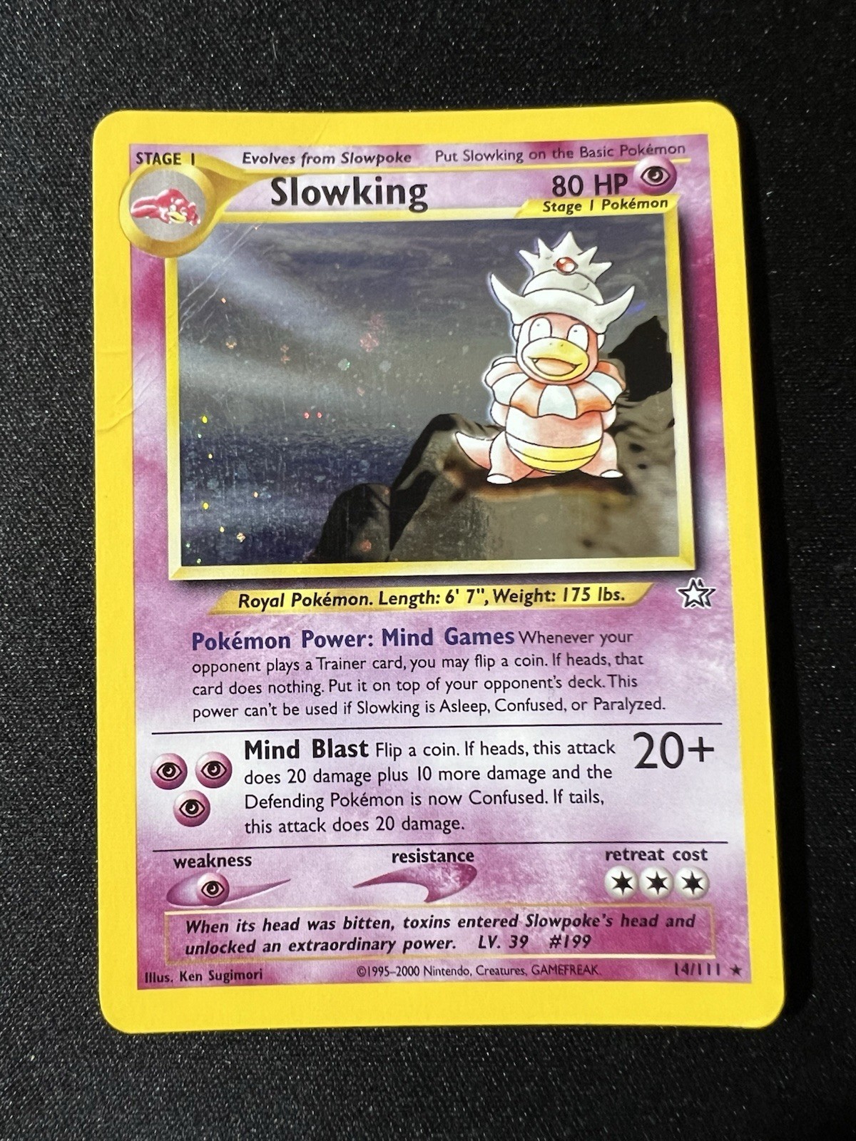 Nintendo Pokemon TCG Slowking Neo Genesis 14/111 Holo Rare Unlimited ENG HP80