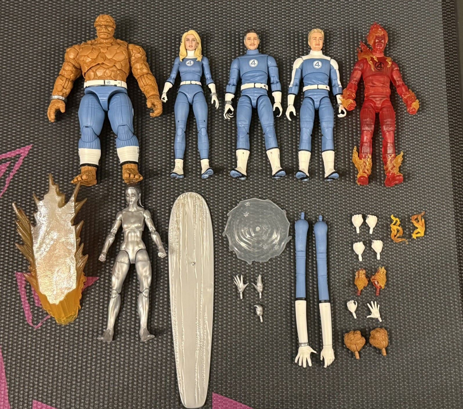 Marvel Legends Fantastic Four First Steps Complete Set Hasbro 6 Figure LOT Thing