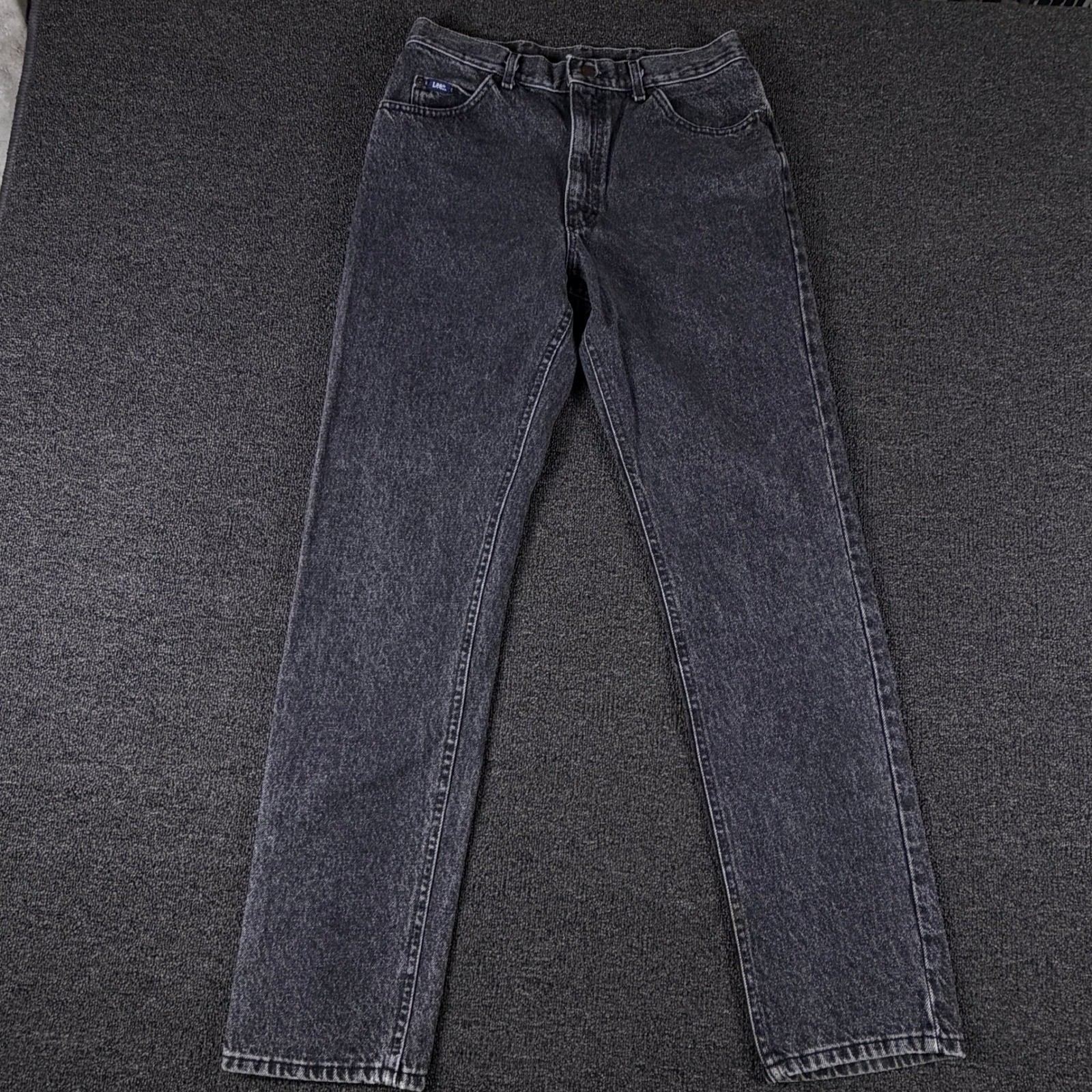Lee Jeans Vintage Mens 33x34 (Frist 30x32) 200-8909 Black Acid Wash Made in USA