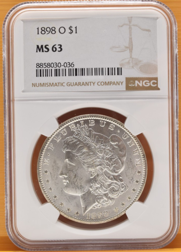 1898 O Morgan Silver Dollar NGC MS63 $1 Coin New Orleans UNC Blast White
