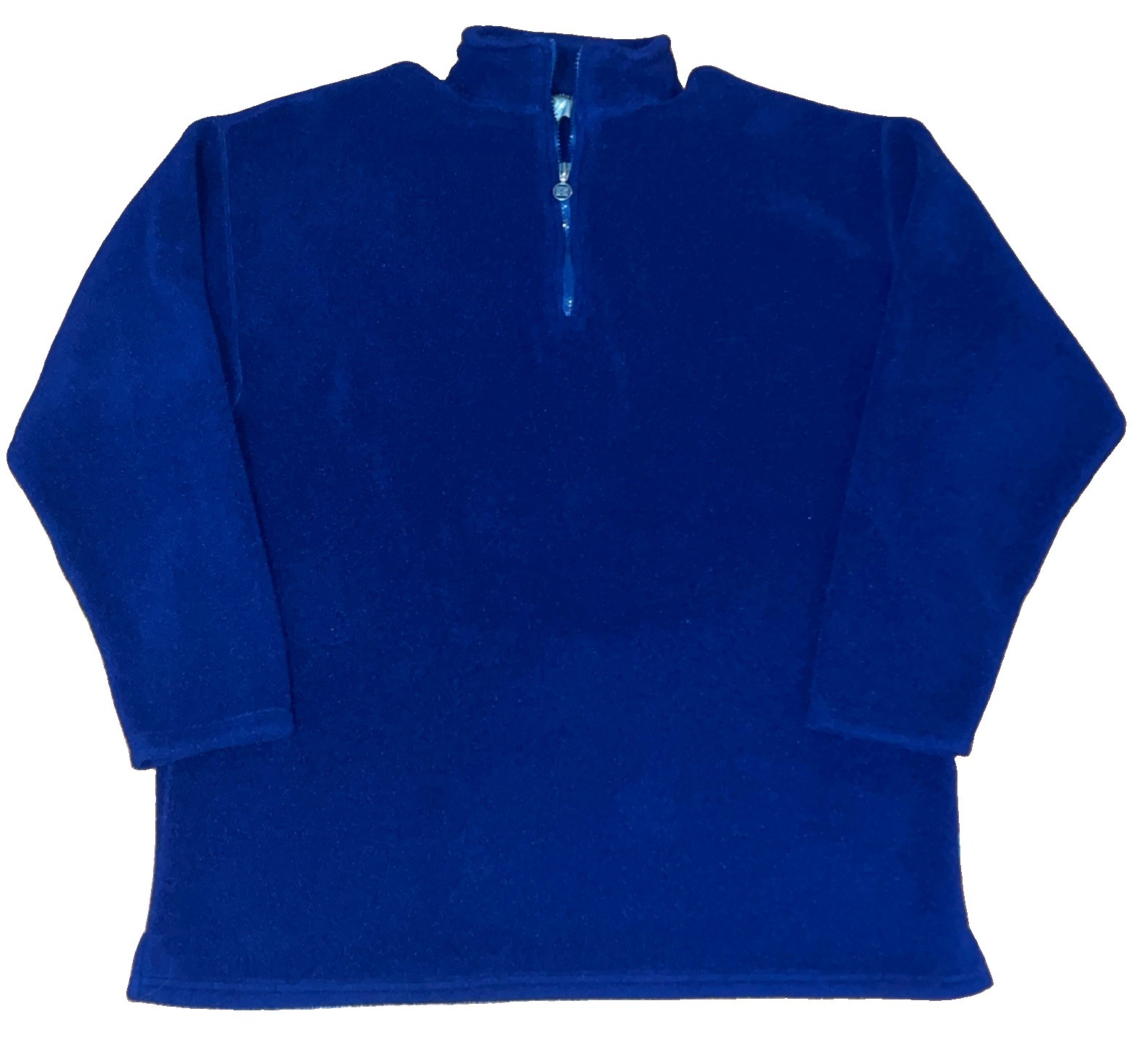 Vintage Russell Athletic Fleece Sweatshirt Mens L Navy Blue 1/4 Zip USA Made