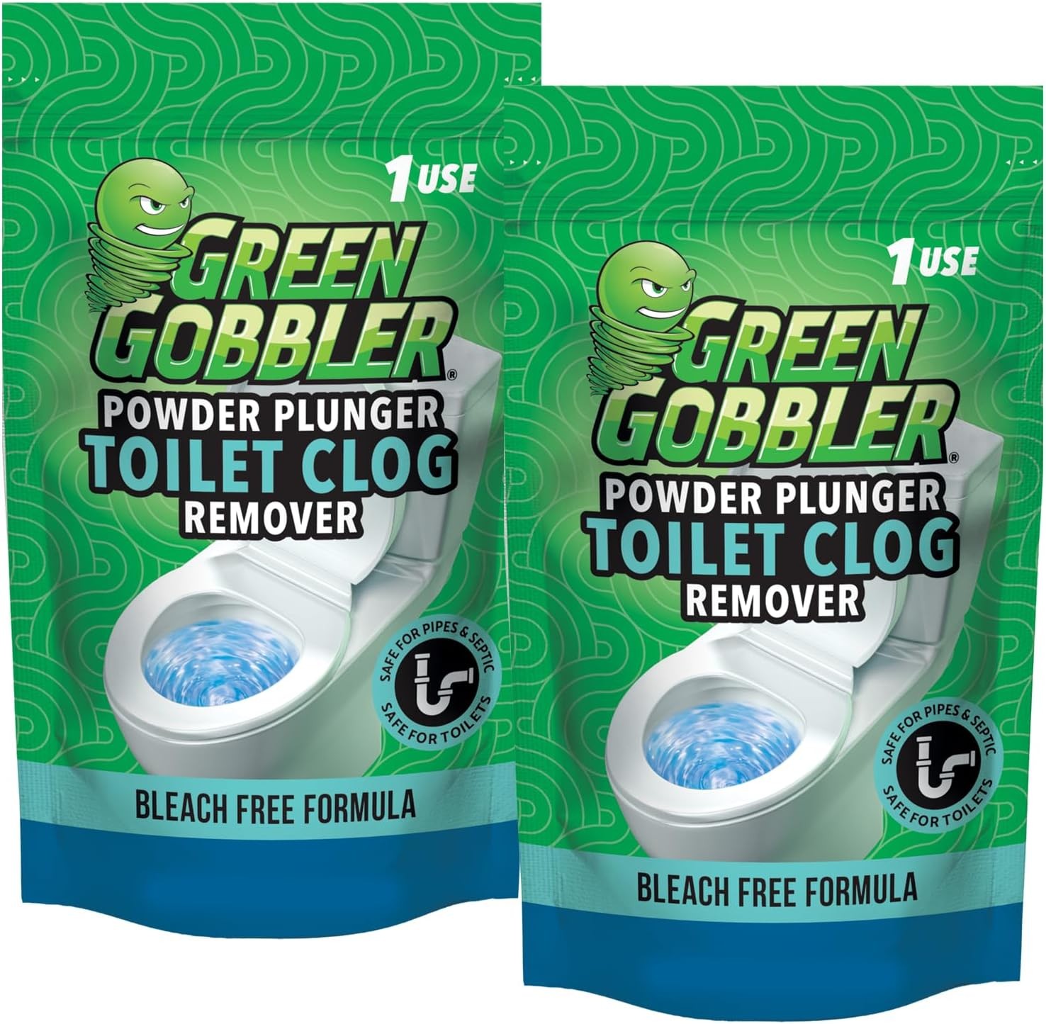 POWDER PLUNGER Toilet Bowl Clog Remover - 2 Pack Net WT 16.5 oz POWDER PLUNGER Toilet Bowl Clog Remover - 2 Pack Net WT 16.5 oz