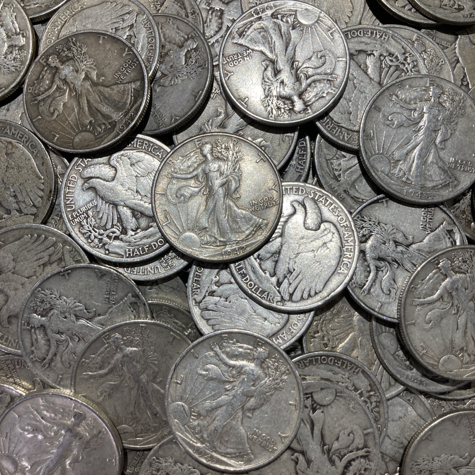 Walking Liberty Half Dollars 90% Silver Circulated, Choose How Many